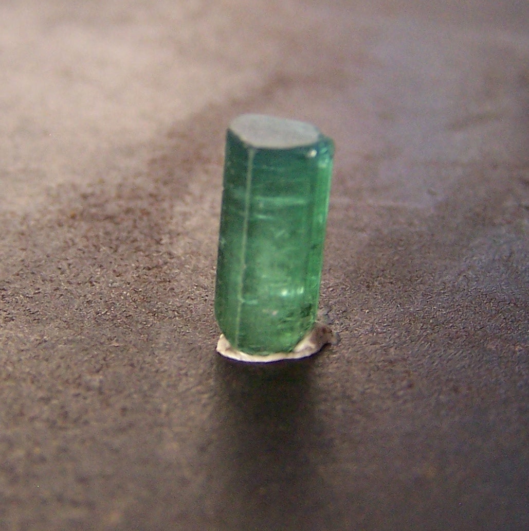 Tourmaline Crystal - green Tourmaline - blue cap Tourmaline specimen - wire wrap jewelry - raw natural - coyoterainbow -