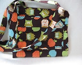 Cute Owl Laptop Zippered Tote.  Perfect Back to School or Office Accessory.