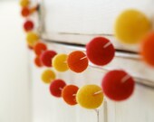 Holiday Garland Felt, Decorate for Thanksgiving Fall Autumn with this Festive Orange, Red and Yellow Fall Banner, Festive Autumn Home Decor
