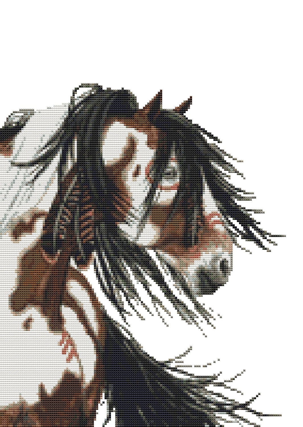 Horse cross stitch kit 'Majestic Mustang 29' by AmyLyn Bihrle - Counted needlecraft kit