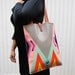 Leather Tote / Laptop bag - Tribal Geometric