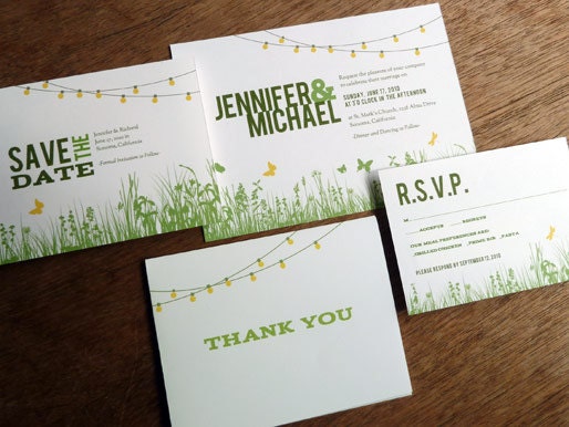 Printable Wedding Correspondence Set - Garden Party