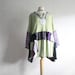 Wearable Art Green Plus Size Top 5X Bohemian Clothing Purple Tunic Upcycled Clothes Recycled Tshirt Eco Friendly 'PHOENIX'