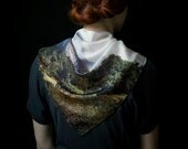 Sierra 1 - 43x43 Silk scarf - Digital printed - Hand stitched
