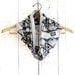 Mountain Kaleidoscope - Black and Heather Grey - modern jersey printed circle cowl scarf - by Bark Decor