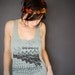 Astral Teepee - womens tri-blend racer back jersey tank top - Modern Print in black - by Bark Decor
