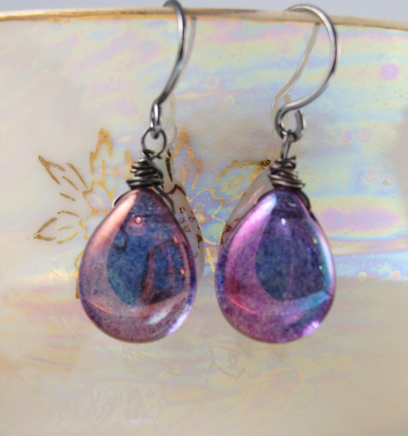 Purple Passion Earrings - by  Last Day of Forever Designs