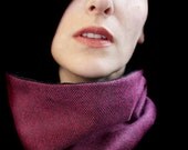 Cowl Scarf in Black and Pink