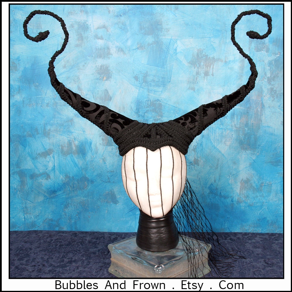 Maleficent in Black.... Horned Head Piece in Black