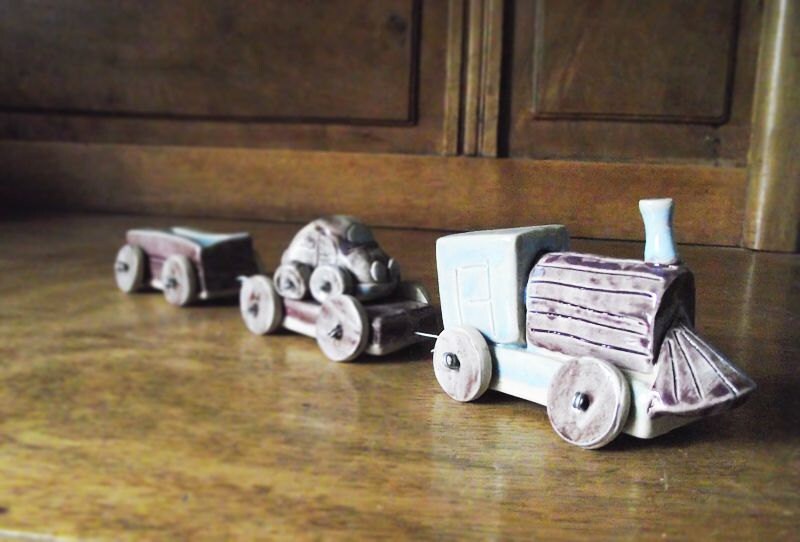 Little Ceramic Train - Stoneware (grès) Toy