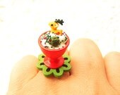 Christmas  Food Ring Kawaii  Reindeer Cookie  Candy Ice Cream