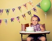 Happy Birthday Buntings -- Set of 2