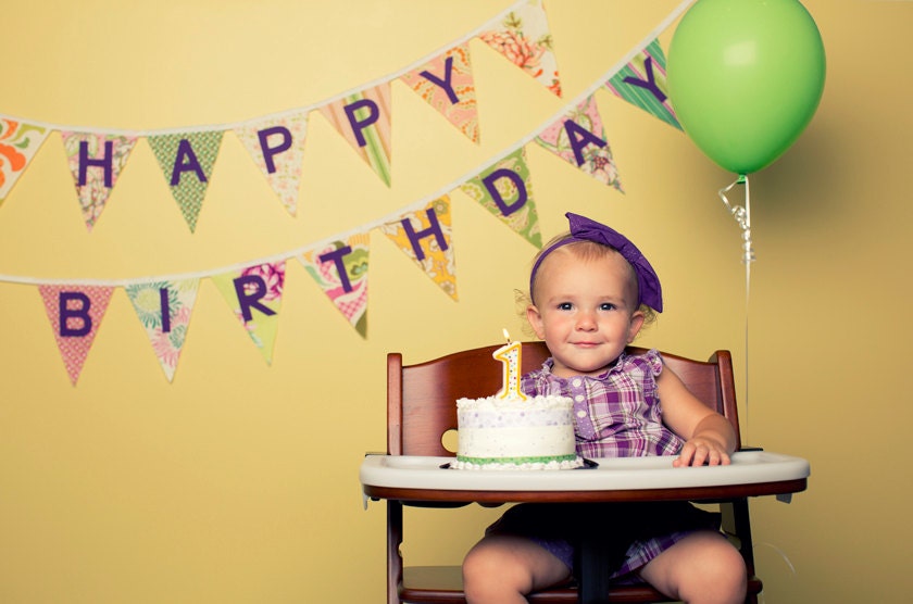 Happy Birthday Buntings -- Set of 2