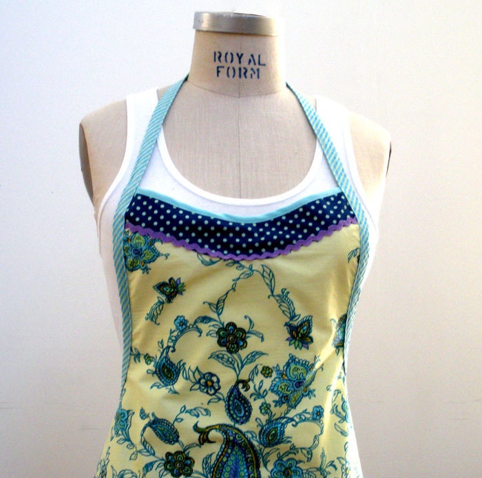 Vintage Inspired Paisley Apron