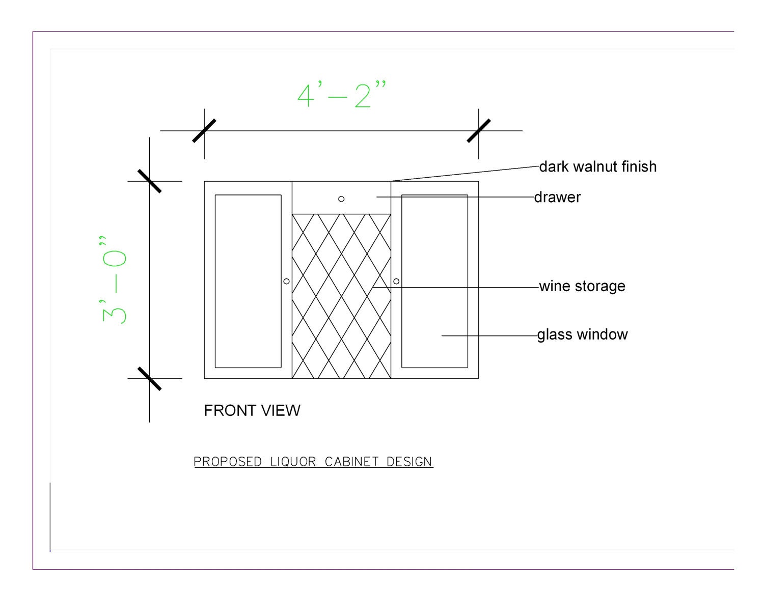 Liquor Cabinet with wine storage