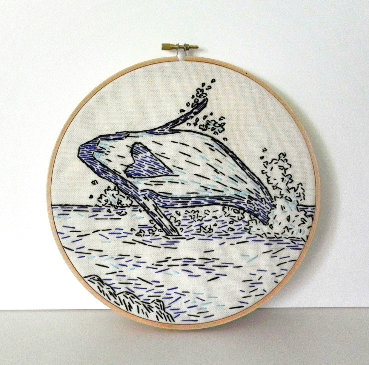 The Love Whale PDF Embroidery Pattern