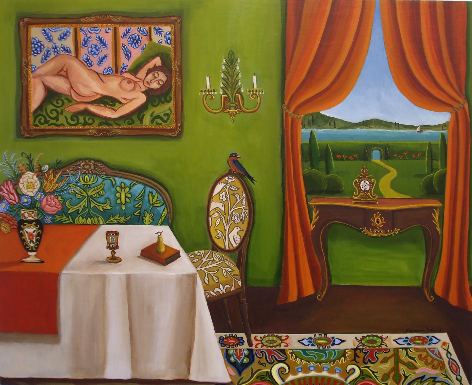 Art print of an original painting    Living In The Past-Open edition print 11x14