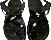 Black Roxy Leather Sandals