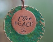 Necklaces Vintage  Color collection LOVE PEACE HOPE