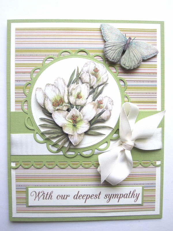 Sympathy card, condolences, with sorrow, loss of loved one