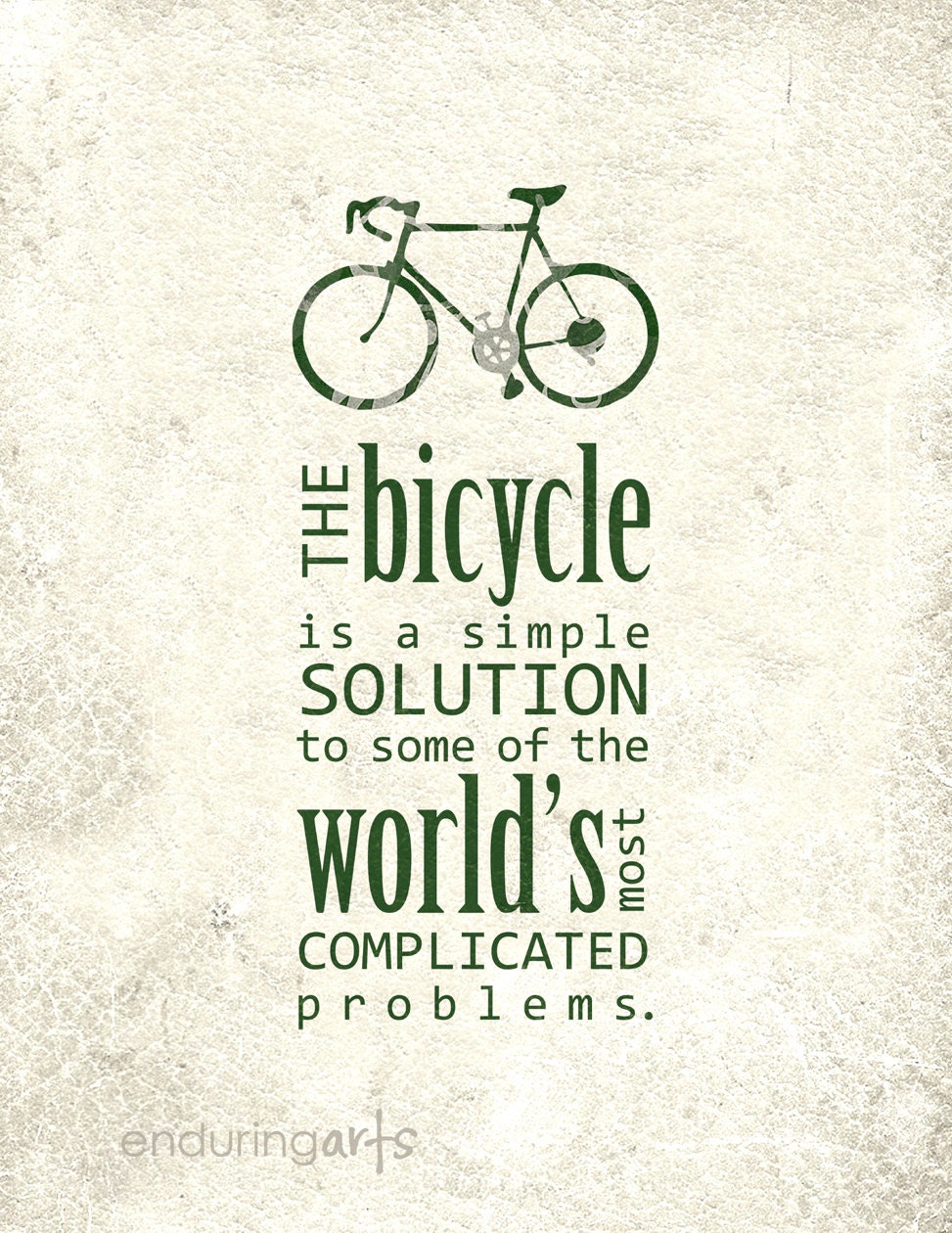 The Bicycle is a Simple Solution RESERVED
