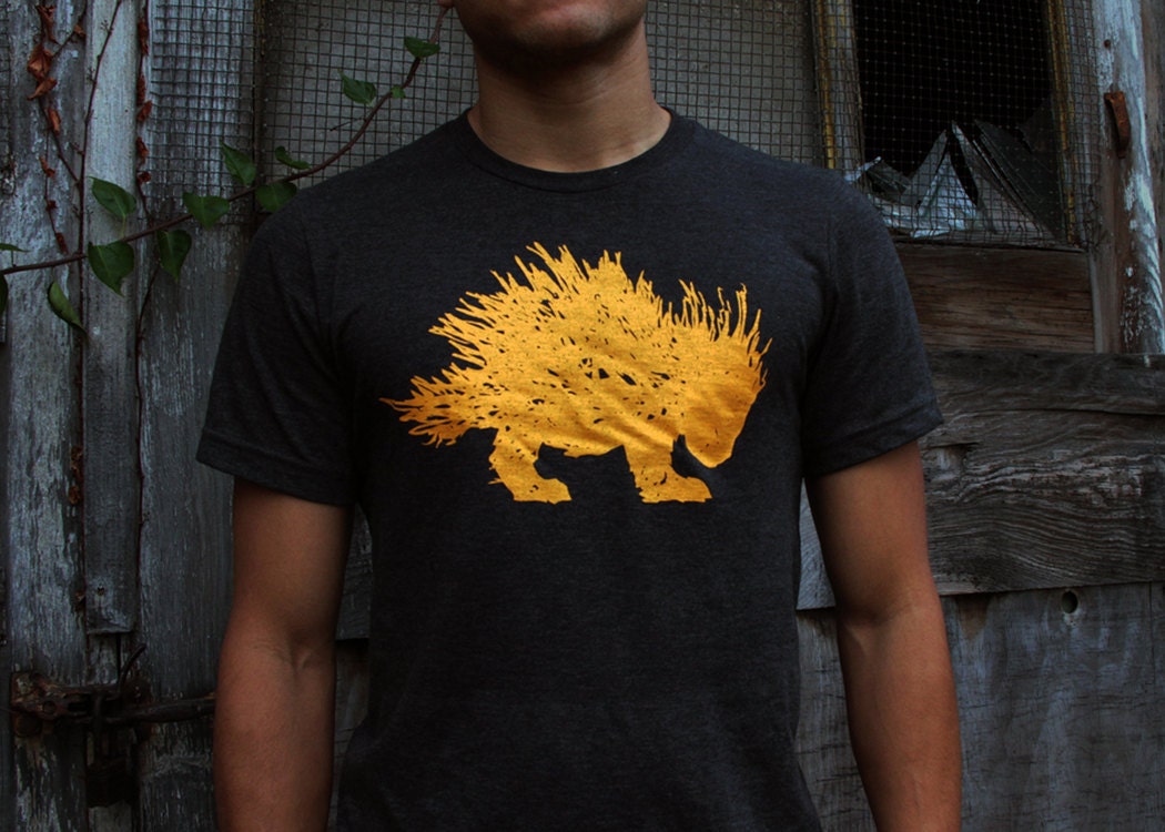 Porcupine Mens' Made in USA Heather Grey Tshirt - Size Small
