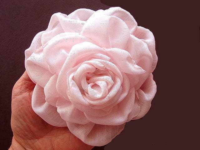 Fabric flower tutorial, bridal flower num. 50, VIDEO tutorial included, accessories,  weddings, brooch, hair pin, barrettes