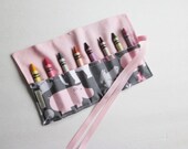 Crayon Roll - Zoology in Bloom (holds 8)