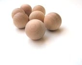 75 - 1" Unfinished Wooden Balls - 1 Inch (25 mm) - Wood Spheres for Doll Heads, Bowling or Skittles Games
