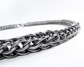 Stainless Steel - Chainmaille Necklace - Full Persian Pattern