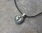 J - Little Porcelain Initial Necklace - Handmade, gift, personalized, anniversary, wedding, birthday