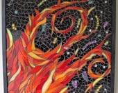 Mosaic, Mixed Media, Stained Glass, Sun, Solar Flares