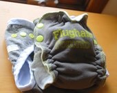 newborn fitted cloth diaper and cloth diaper cover set - toronto love - esbaby