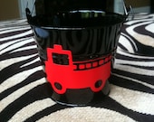 Fire Truck Party Favors- Children's Party Favor Buckets/ Treat Bag with Your Choice of Logo, Style 1