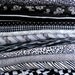 DESTASH / STASH BUILDER Black and White - 10 Yards of Assorted Black and Whites, 10 different 1 Yard Pieces of Cotton Fabrics