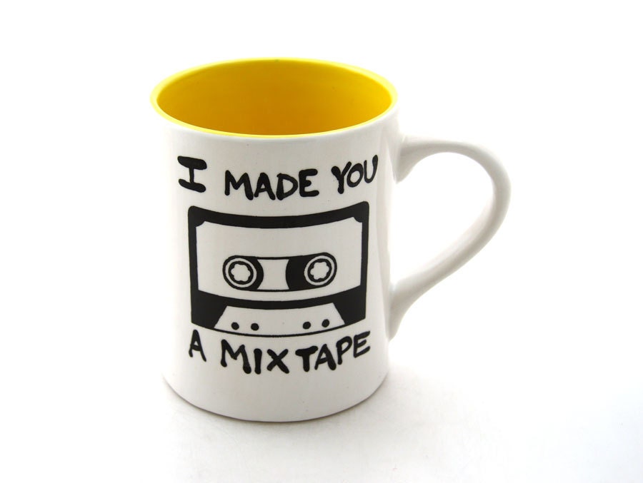 Mix tape DIY Custom Mug personalized custom gift great for valentines day