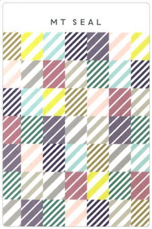mt Seal Stickers - Diagonal Stripes - Washi Masking Tape - Limited Edition