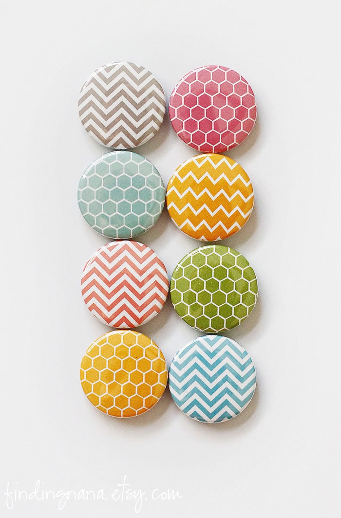 Honeycomb & Chevron Flair Button