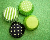 40 Assorted Lime Cupcake Liners