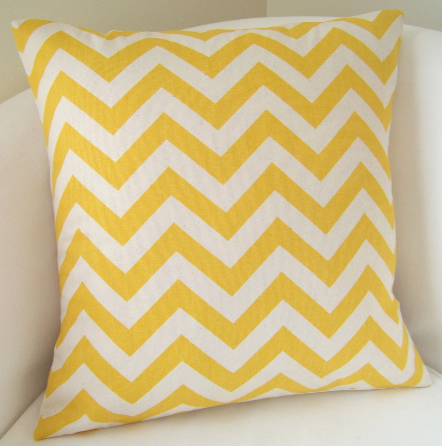 Decorative Pillow Cover Yellow Chevron Zig Zag Cushion Throw Accent Yellow Pillow