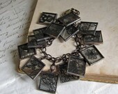 Mysterious Black Lace Glass Bracelet Jewelry