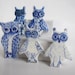 Little Owl - Handpainted Porcelain Delft Brooch