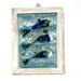 blue & grenn Fused Glass fish Painting