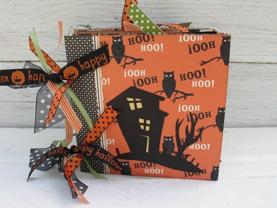 HALLOWEEN Scrapbook Album 6x6 Chipboard Memory Book READY to SHIP Il_570xn