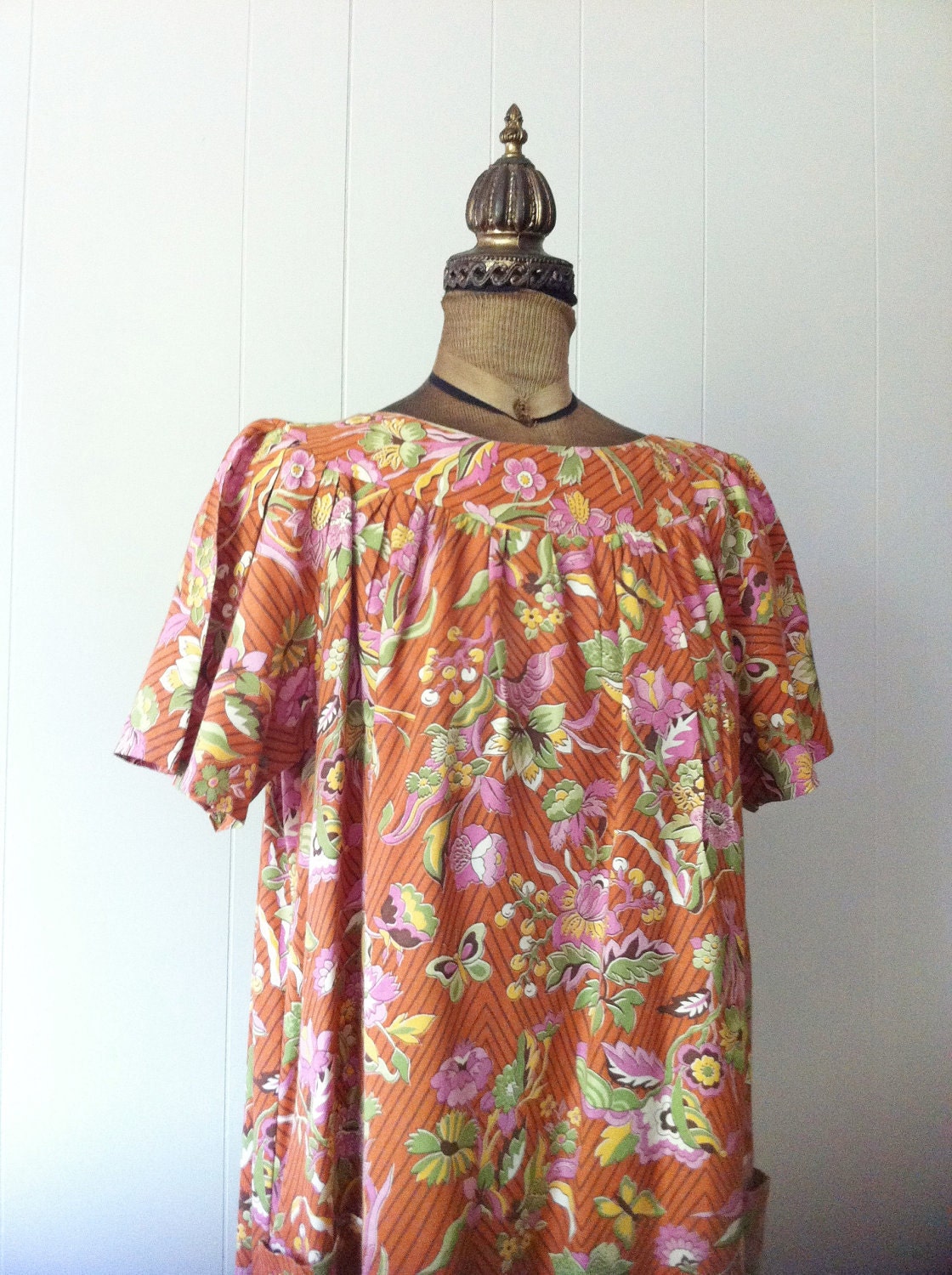 Vintage 1970s Dress La Rosa San Francisco Muumuu