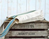 Waterproof BEST SELLER Tote bag/Diaper bag/Messenger bag PARIS Blue nautical stripe - Leather straps