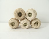 Five Balls of Vintage Crochet Cotton - allthingswhite