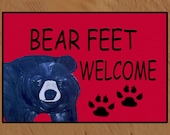 Bear Feet Welcome 18" x 24"  indoor-outdoor Floor Mat
