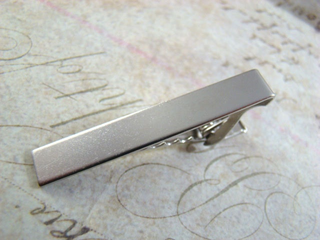 One Half Dozen Brushed Matte Silver Tie Clips - Great for Soldering - The Perfect Blank Canvas for Your Designs