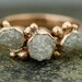 Three Rough Diamonds on White Gold Engagement Ring- Reserved